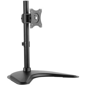 Monitor stand with adjustable height and base.