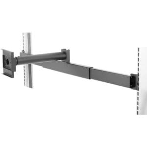 Adjustable monitor wall mount with extendable arm.
