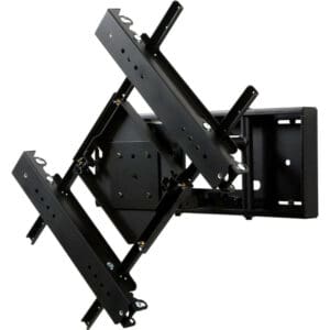Adjustable black TV wall mount bracket.