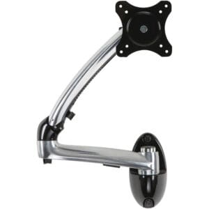 Adjustable wall-mounted monitor arm bracket.