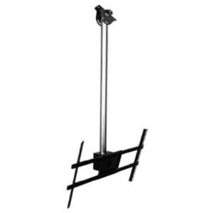 Ceiling-mounted adjustable television bracket system.
