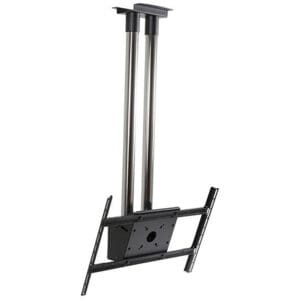 Ceiling TV mount with adjustable poles.