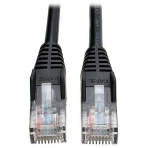 Cat5e 350 MHz Snagless Molded (UTP) Ethernet Cable (RJ45 M/M), PoE - Bla