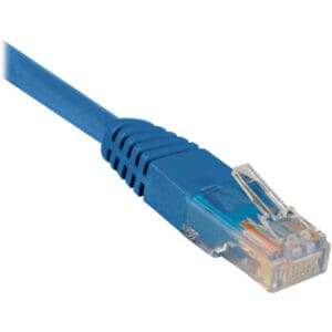 7ft Cat5e Cat5 350MHz Blue Molded Patch Cable RJ45 M/M 7'