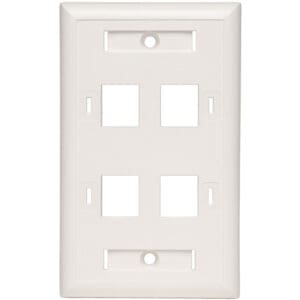 4-Port Keystone Faceplate Cat6/Cat5e Keystone Jacks TAA GSA
