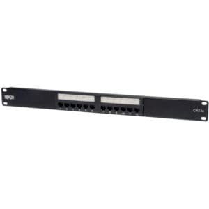 12-Port Cat5e Cat5 Rackmount Patch Panel 568B 110 Punch 1URM TAA