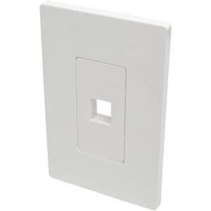 Single-Gang 1-Port Wall Plate Keystone Cat5/6 USB HDMI Dport RCA