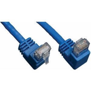 3ft Cat6 Gigabit Right Angle Dwn to Straight Patch Cable