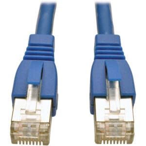 Augmented Cat6 Cat6a Shielded 10G Patch Cable RJ45 M/M Blue 3ft