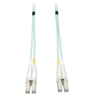 10Gb Duplex Multimode 50/125 OM3 LSZH Fiber Patch Cable, (LC/LC) - Aqua,