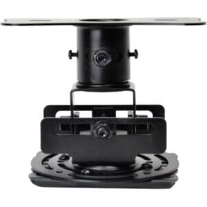 Black adjustable ceiling projector mount bracket.