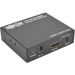 HDMI audio extractor with power input.
