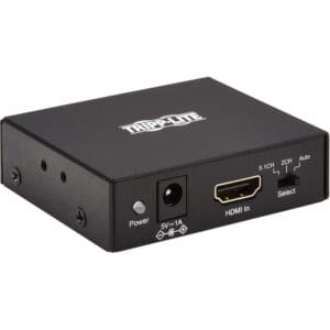 HDMI audio extractor with power input.