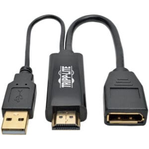 USB to HDMI adapter with cable.