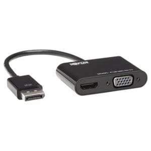 DisplayPort to HDMI and VGA adapter.