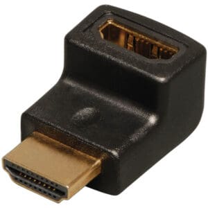 HDMI adapter with male and female ends.