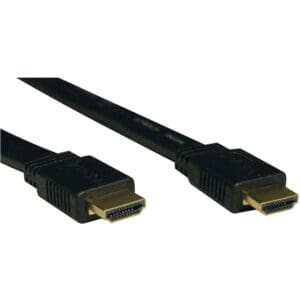 HDMI cable with two connectors, black.