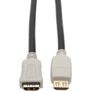 HDMI cable with two different connectors.