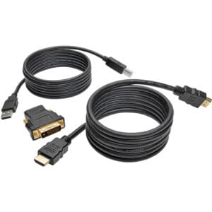 6ft HDMI DVI USB KVM Cable Kit USB A/B Keyboard Video Mouse 6'
