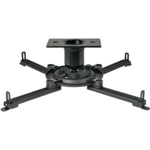 Black projector ceiling mount with adjustable arms.