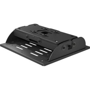 Black adjustable ceiling mount for projectors.