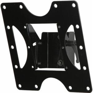 Black metal wall mount bracket for TV.