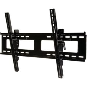Tilting black wall mount for TV.