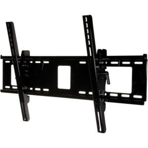 Wall-mounted adjustable TV bracket.