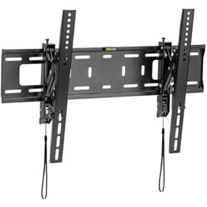 Wall-mounted adjustable TV bracket.