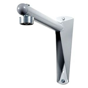 Wall-mounted metal bracket with screw end.