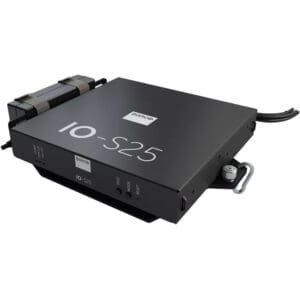 Black IO-S25 electronic device with cables.