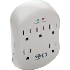 Tripp Lite Surge Protector Wallmount Direct Plug In 5 Outlet RJ11 1080JL
