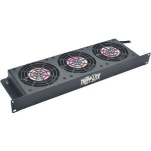 Rack-mount cooling fan with three units.