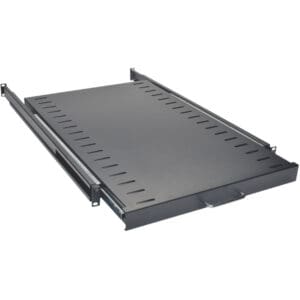 Metal sliding shelf for server rack.