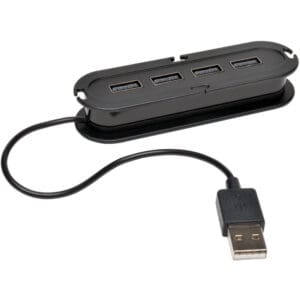 4-Port USB 2.0 Ultra Compact Mini Hub w/ 4ft Extension Cable