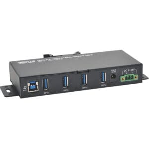 4-Port Industrial USB 3.0 SuperSpeed Hub 15KV ESD Immunity Metal