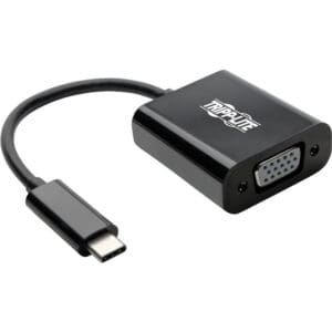 USB C to VGA Adapter Converter 1080P M/F Black USB Type C to VGA