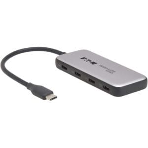 4-Port USB-C Hub, USB 3.2 Gen 2 (10 Gbps), 4x USB-C Ports, 100W PD Charging- Gray