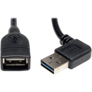 18" USB 2.0 Universal Reversible Cable Right M/F