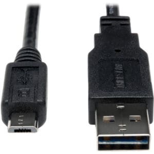 USB and micro USB cable connectors.