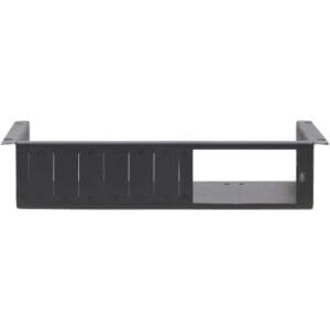 Black metal rack mount bracket.