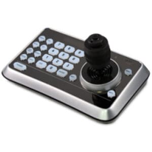 Control panel with joystick and buttons.