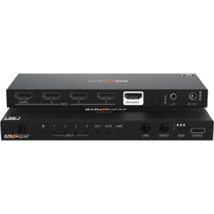 4x1 8K UHD HDMI 2.1 Switcher with Audio De-embedding (8K60/4K120Hz 4:4:4  VRR/FVA/ALLM Support)