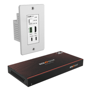 4K UHD 18Gbps HDBaseT HDMI/USB-C/RS-232 Wall Plate Transmitter/Receiver Kit up to 230ft