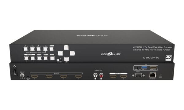 4X2 4K UHD Seamless Switcher, Scaler MultiViewer with Audio De-embedder and Built in USB Capture Card