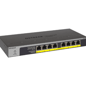Netgear 8-Port PoE/PoE+ Gigabit Ethernet Unmanaged Switch 67.5W PoE Budget (GS108LP-100NAS)