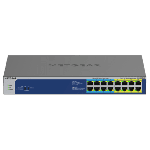 Netgear 16-Port POE++ Gigabit Ethernet Unmanaged Switch 380 W PoE Budget (GS516UP-100NAS)