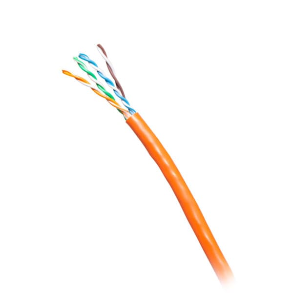 1000ft (304.8m) TAA-Compliant Cat6 Bulk Unshielded (UTP) Ethernet Network Cable with Solid Conductors-Riser CMR-Rated - Orange