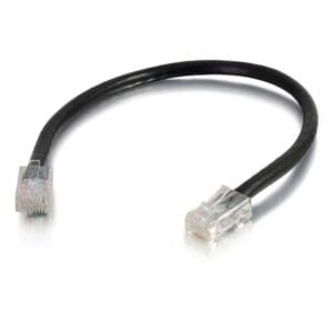 1ft Cat5e Non-Booted Unshielded UTP Ethernet Network Patch Cable - Black