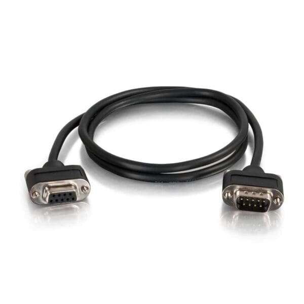 3ft Serial RS232 DB9 Null Modem Cable with Low Profile Connectors M/F - In-Wall CMG-Rated